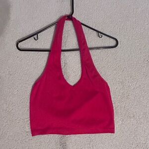 Red Halter Crop Top Size M/L - Bozzolo